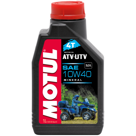 Photographie d'un bidon de Huile Moteur Motul ATV-UTV 4T 10W40