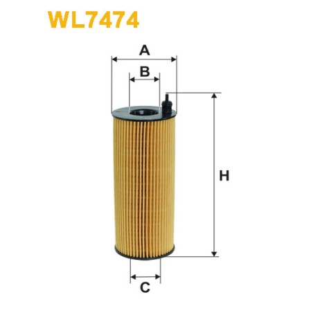 Photographie du produit d'entretien Filtre a Huile WIX WL7474 pour voiture