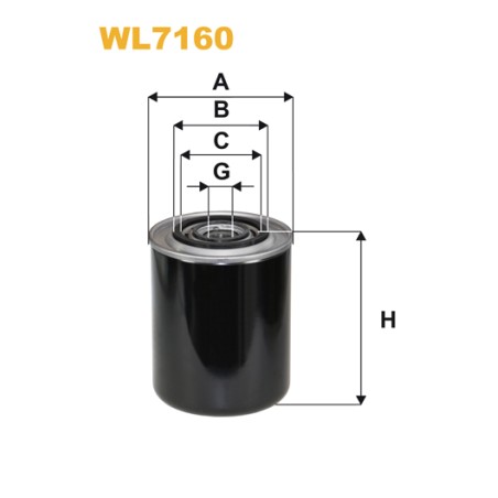 Photographie du produit d'entretien Filtre a Huile WIX WL7160 pour voiture