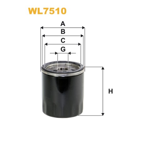 Photographie du produit d'entretien Filtre a Huile WIX WL7510 pour voiture