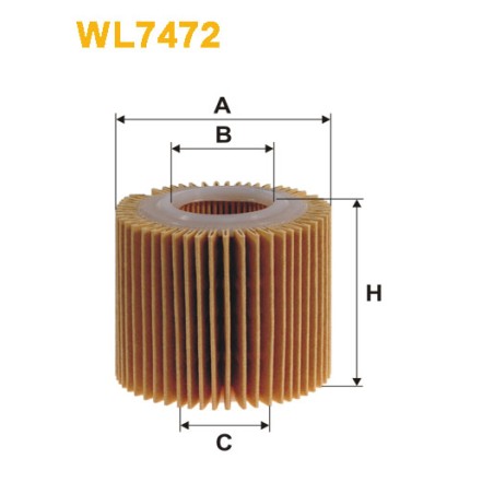 Photographie du produit d'entretien Filtre a Huile WIX WL7472 pour voiture