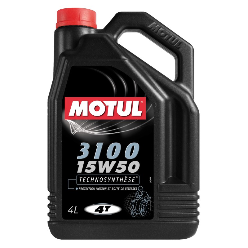 Photographie d'une huile de moteur Huile Moteur Moto Motul 3100 4T 15W50 4L