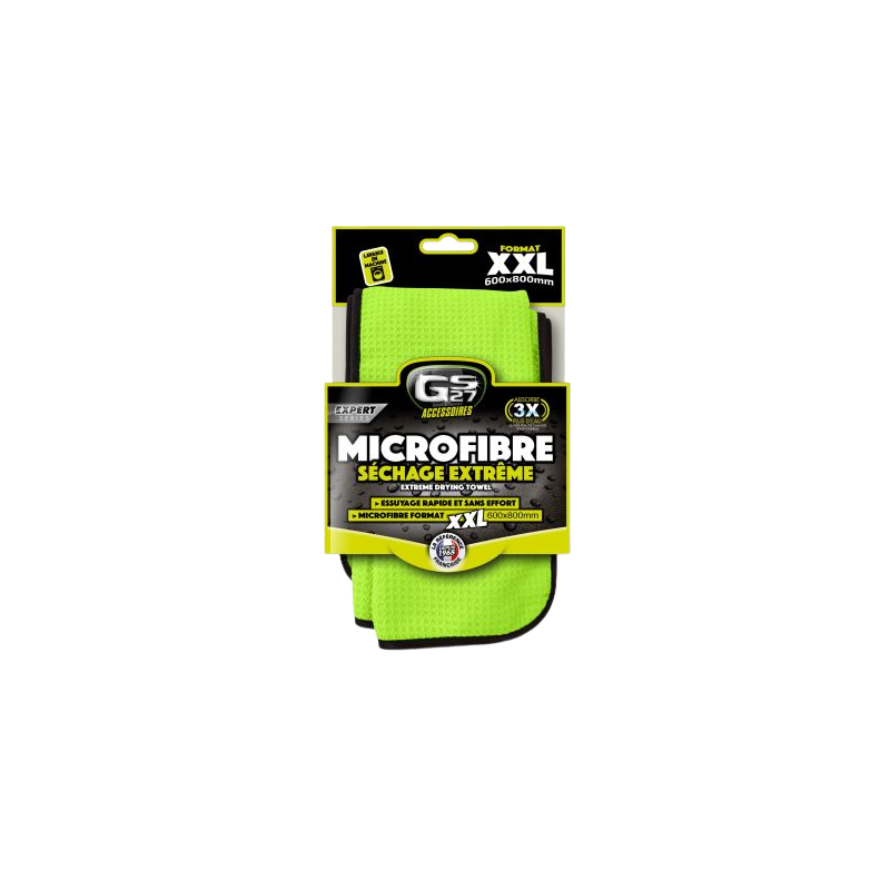 Photographie du produit d'entretien Microfibre séchage express XXL 600x800mm Tissage nid d'abeille GS27