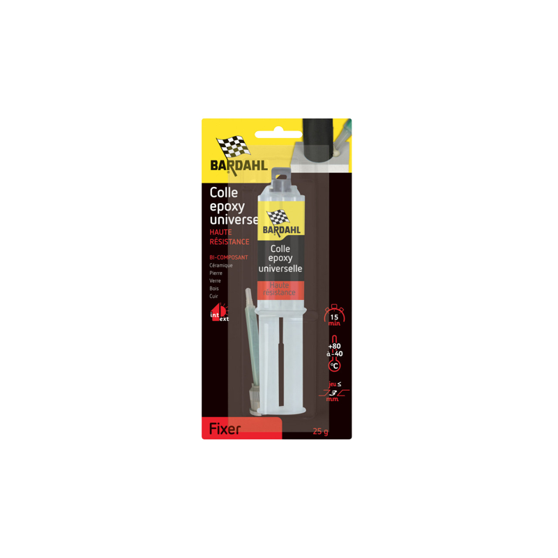 Photographie du produit d'entretien Colle Universelle Epoxy Bi-Composant Bardahl 2X12.5g