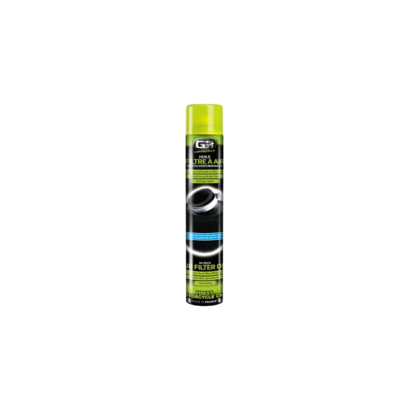 Photographie du produit d'entretien Huile pour Filtre à Air Hautes Performances Moto 750mL GS27